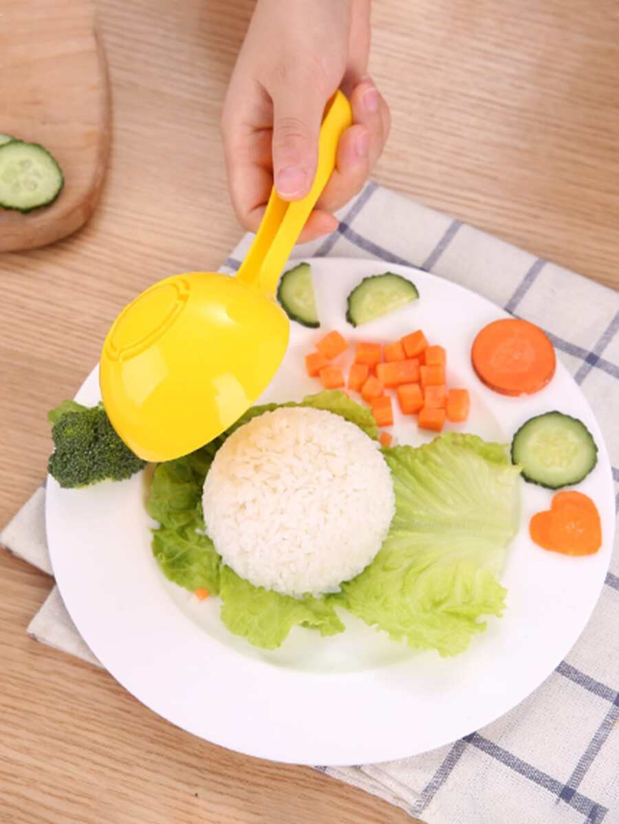 1入組PP黃色圓形不粘飯勺 - 黃色 - 查看 1