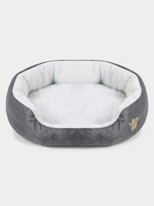 1 Pieza Cama Para Mascotas Con Forma De Pata De Perro De Terciopelo De Cordero