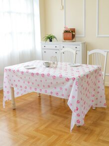 爪子圖案防水桌布 - 粉色 - 查看 1