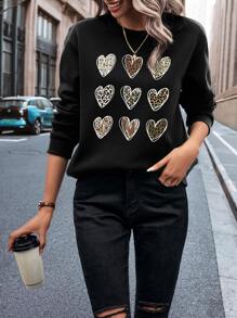 INAWLY Quần áo thể thao nữ Tim Giải trí - màu đen - Xem 1