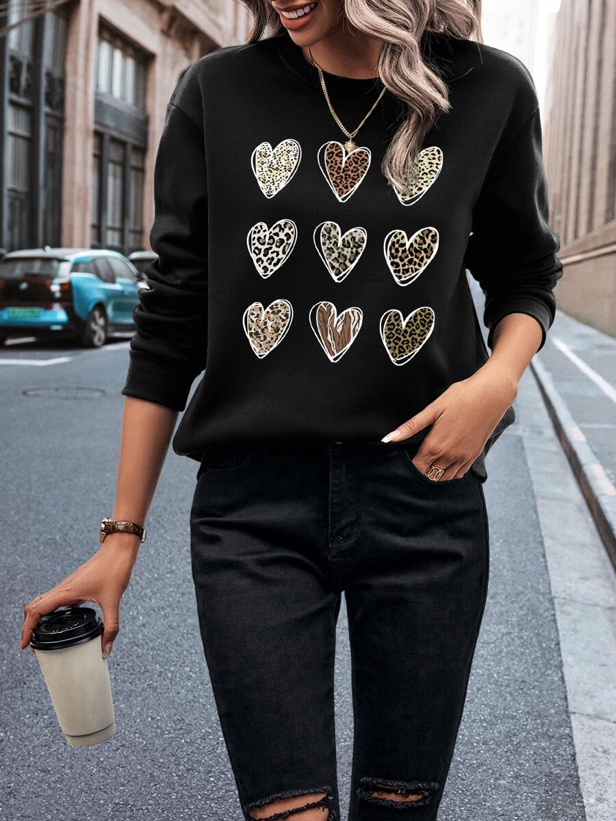 INAWLY Quần áo thể thao nữ Tim Giải trí - màu đen - Xem 1