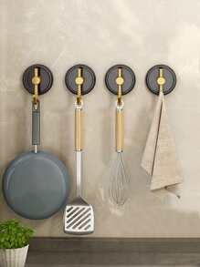 zhihaijunxiao1 1入組免打孔牆面掛鉤 - 黑色 - 查看 1