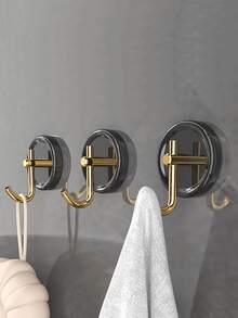 zhihaijunxiao1 1入組免打孔牆面掛鉤 - 黑色 - 查看 2