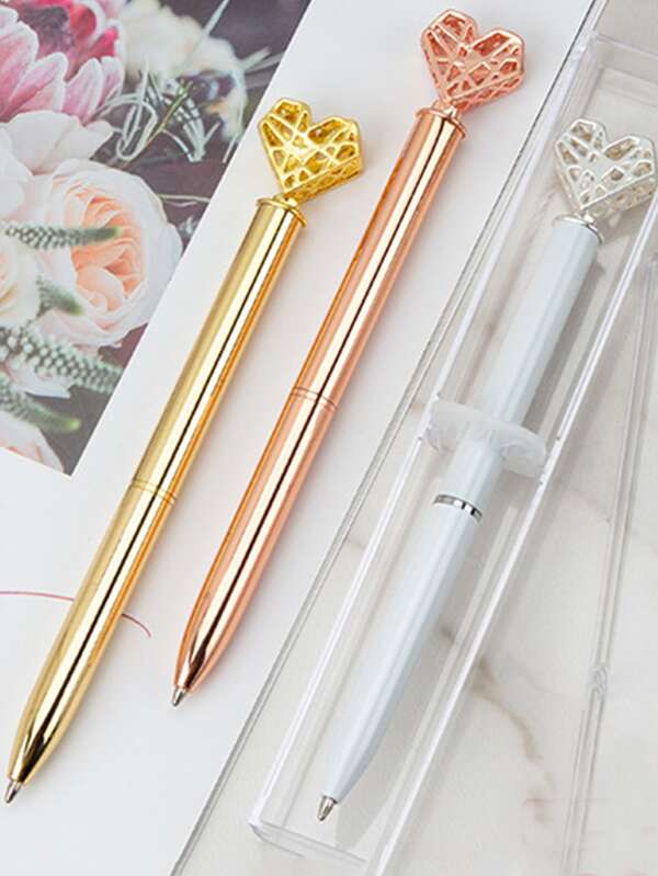 1pc Heart Design Random Ballpoint Pen
