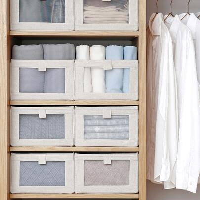 1 件/2 件/3 件/5 件白色布质收纳盒，带可视窗口，适用于抽屉式衣柜收纳盒，可折叠和堆叠装饰装饰节日装饰房间装饰家居装饰卧室装饰连衣裙裤子鞋子牛仔裤靴子裙子卧室，收纳盒，收纳盒，家居收纳，女式白色 T 恤，女式黑色裤子，女士冬装，连衣裙，女士冬装，优雅女装，女士白衬衫，长袖，女士白色连体裤，女士春季连衣裙，女士春季服装，春季，春季服装，极简主义，夏季上衣