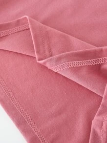 SHEIN Chicas 1 pieza con estampado de sol Camiseta & 1 pieza Shorts - Multicolor - Ver 6