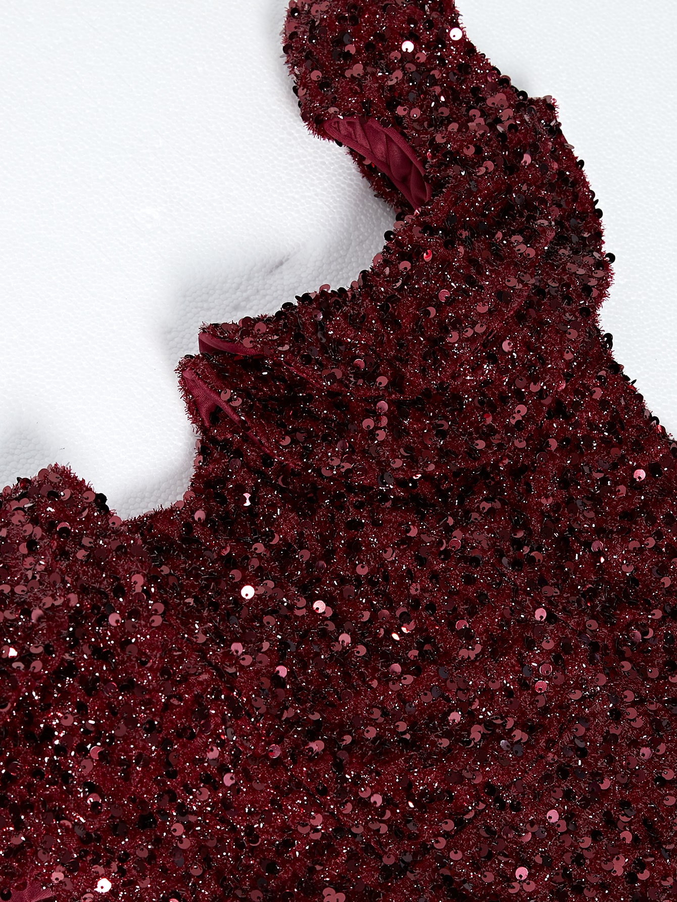 Plus Sweetheart Neck Ruffle Trim Chiffon A Line Dress