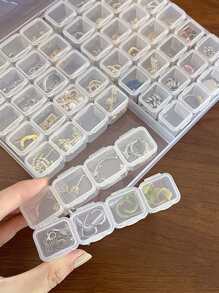 1pc Clear Jewelry Storage Box, 56 Grid Clear Ring Box, Earring Storage Box For Home Travel, Gift For Valentine's Day - Clear - View 2