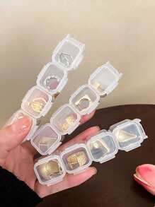 1pc Clear Jewelry Storage Box, 56 Grid Clear Ring Box, Earring Storage Box For Home Travel, Gift For Valentine's Day - Clear - View 3