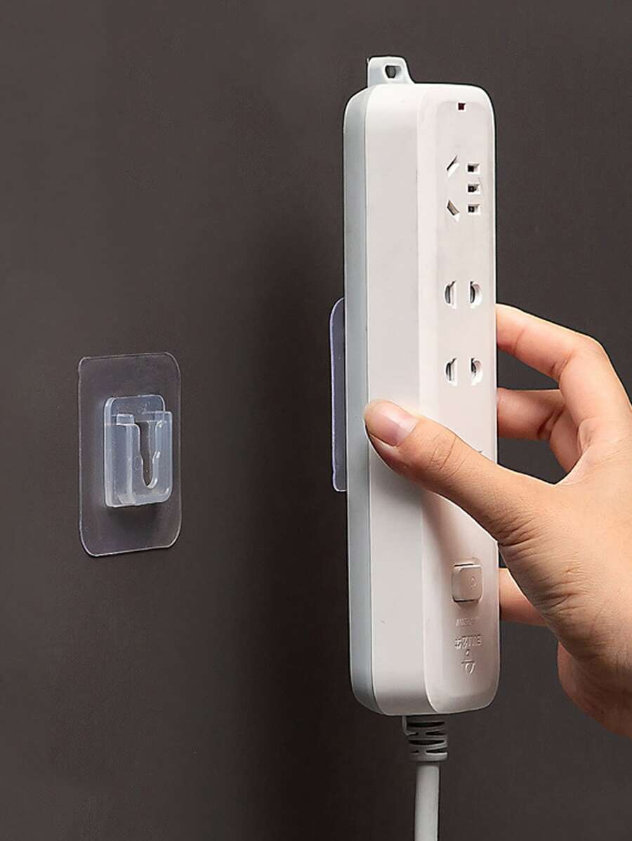 1pc Random Self-adhesive Wall Hook - Clear - View 1