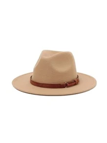 1入組中性咖啡腰帶Y2K風格,輕便,時尚,多用途帽適用於戶外休閒活動 - 卡其色 - 查看 2