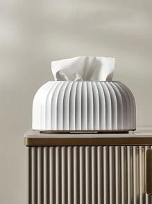 1pc Two Tone Tissue Storage Box, Simple ABS Tissue Container For Home, Home Stuff, Table, Home Decorations, Home Organization And Storage, Room Decor, Room Decor Bedroom, Kitchen Accessories, Kitchen Tools, Organizer Kitchen, Travel, Holiday,Tissue Box Holder,Napkin Holder,Festival Family Gathering,Kitchen Dining Table Decor For Home Kitchen Bedroom Living Room Dining Room, Home Decoration Accessories, Decorative Box,Women Wedding Gift,Summer Travel Holiday Festival Must-Have - White - View 2