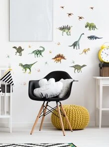 Pegatina de pared de niños con estampado de dinosaurio - Multicolor - Ver 6