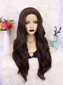 פאה סינטטית מתולתלת ארוכה 13*1 T-Part - màu nâu - Xem 3