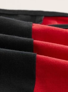 SHEIN EZwear Hơn Chim & Đồ họa Chữ cái Khối màu Viền không đối xứng Áo ba lỗ - Nhiều màu - Xem 4