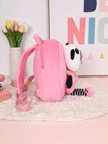 Metoo/Tiramitu 女孩人物裝飾後背包 - 玫瑰紅 - 查看 3