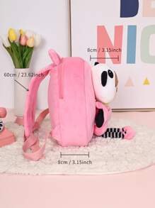 Metoo/Tiramitu 女孩人物裝飾後背包 - 玫瑰紅 - 查看 8