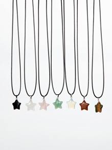 7pcs Star Pendant Necklace - Multicolor - View 4