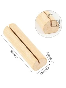 10pcs Wooden Place Card Holder - Brown - View 3