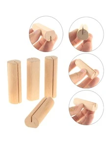 10pcs Wooden Place Card Holder - Brown - View 4