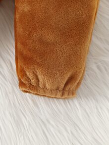 Baby Cartoon Embroidery 3D Ear Design Pullover & Trousers - Multicolor - View 4