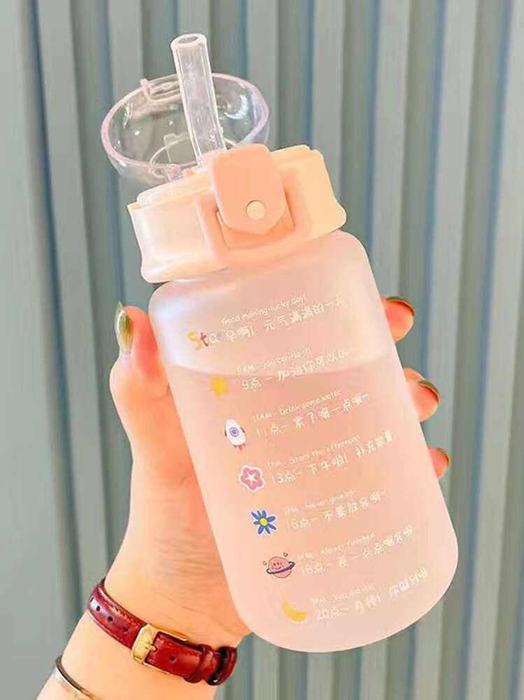 1 pieza Botella de agua carácter chino de color al azar - Multicolor - Añade 5