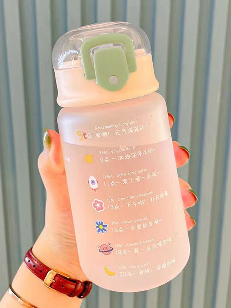 1 pieza Botella de agua carácter chino de color al azar - Multicolor - Añade 11