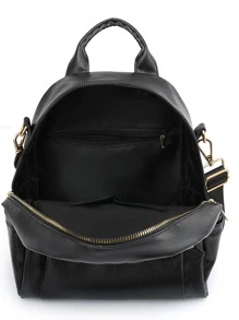 極簡風格功能背包 - 黑色 - 查看 5