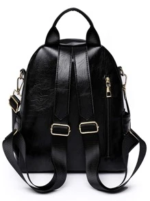 極簡風格功能背包 - 黑色 - 查看 7