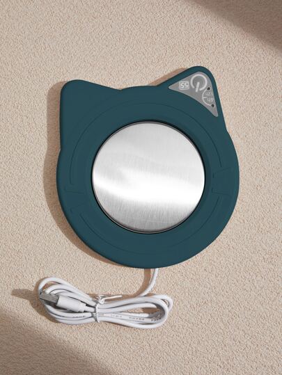 1pc Usb Port Automatic 55°c Heating Cup Mat Keep Cup Warm With Timing Function For Coffee, Milk Cup (cup Not Included)