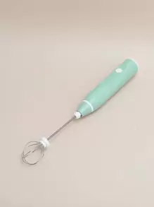 1pc Rechargeable Electric Milk Frother - Green - View 1