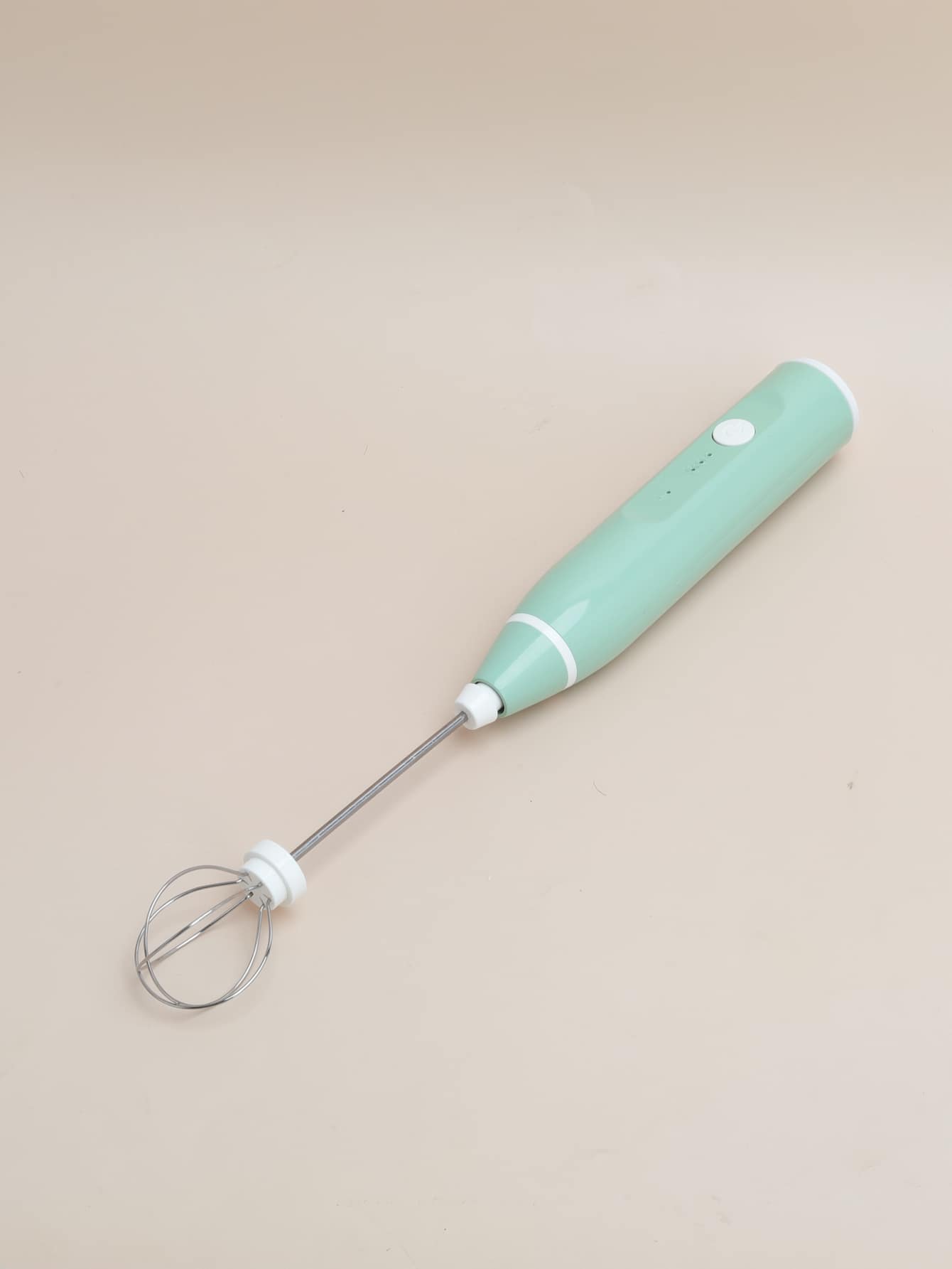 1pc Rechargeable Electric Milk Frother - Green - View 1