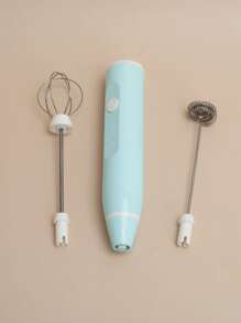 1pc Electric Milk Frother With Two Head - Blue - View 2