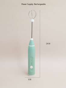 1pc Rechargeable Electric Milk Frother - Green - View 3