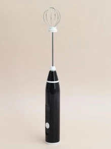 1pc Portable Electric Milk Frother - Black - View 5