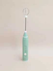 1pc Rechargeable Electric Milk Frother - Green - View 5