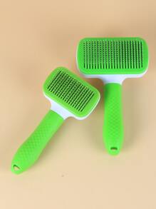 1入組雙色寵物梳子 - 綠色 - 查看 4