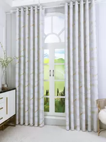 金屬質感波浪樣式單片窗簾 - 彩色 - 查看 1