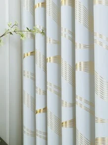 金屬質感波浪樣式單片窗簾 - 彩色 - 查看 3