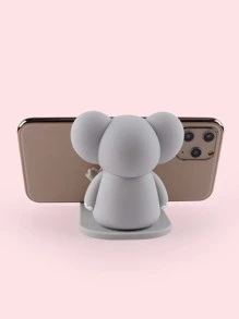 beanlieve Elephant Style Pink Heart Design Desktop Phone Stand, Festival Gift - Grey - View 3