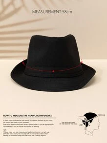 Hombres Sombrero fedora unicolor