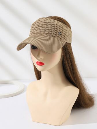 1pc Khaki Unisex Breathable Sun Protection Cap For Outdoor Activities, Four Seasons