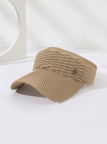 1pc Khaki Unisex Breathable Sun Protection Cap For Outdoor Activities, Four Seasons