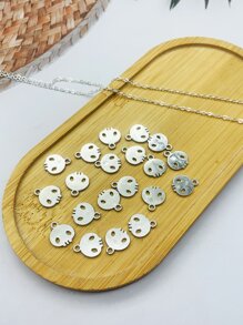 20入組骷髏DIY吊墜 - 銀色 - 查看 2