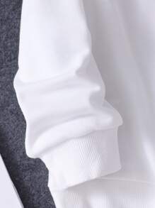 Girls Floral & Slogan Graphic Hoodie - White - View 5