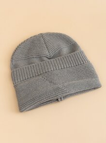 JZML 男士纯色宽松便帽休闲秋季装 - 淺灰色 - 查看 3