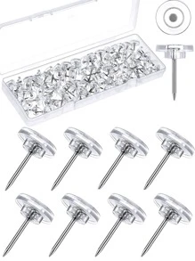 50 件透明图钉套装，返校，学校用品