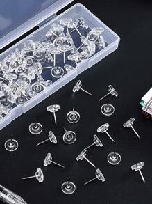 50 件透明图钉套装，返校，学校用品