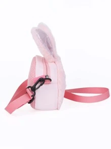 sheemeet Chicas Bolsa creativa con diseño de conejo de dibujos animados de peluche - Rosa - Ver 3