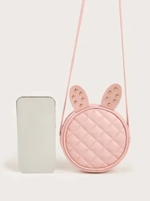 女孩鉚釘和卡通耳朵裝飾衍縫異形包